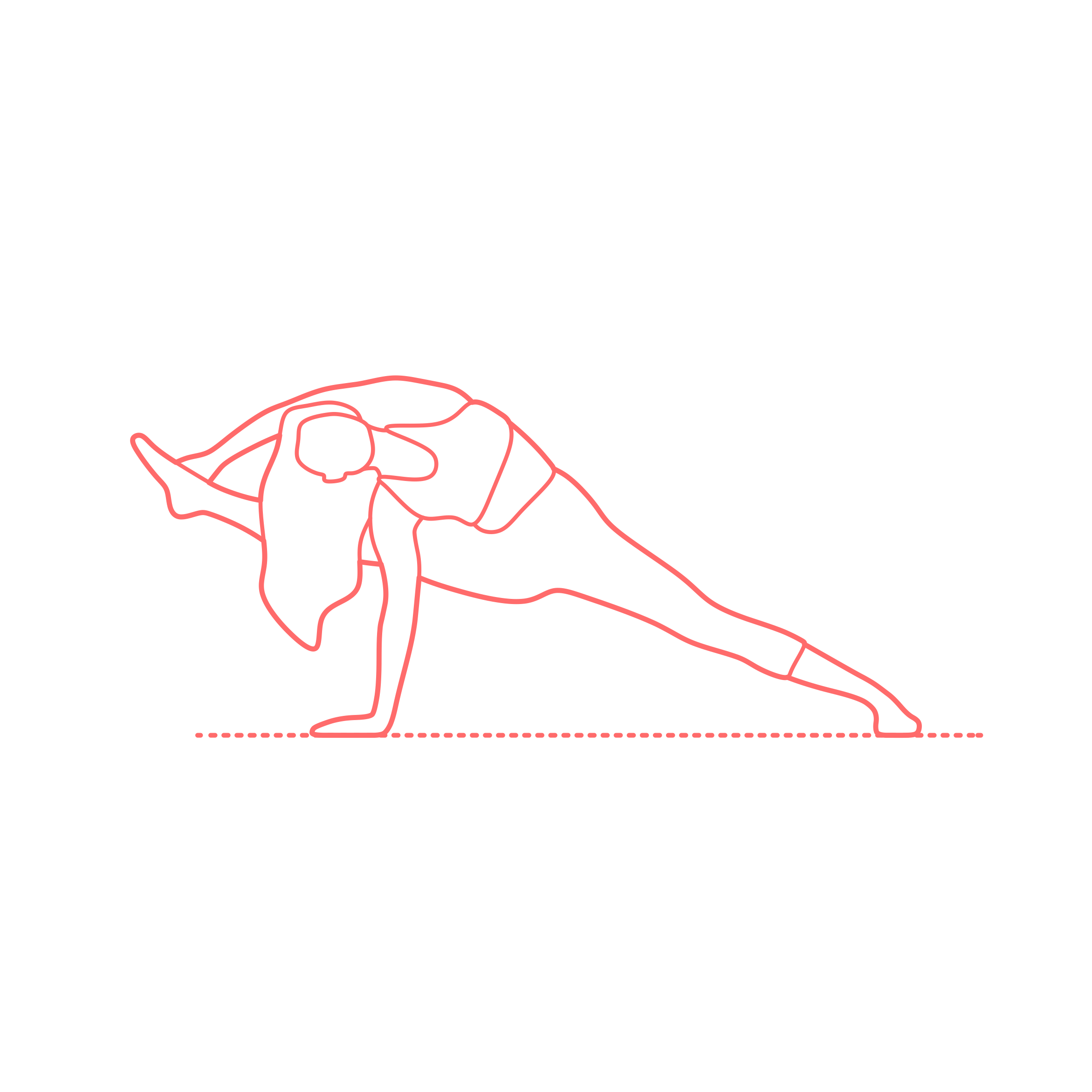 Humans Yoga Poses Monkey Side Plank Pose Svg Line Art Free Vectors